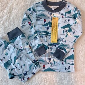 NEW Hanna Andersson ORGANIC cotton hockey pajamas, toddler size 4